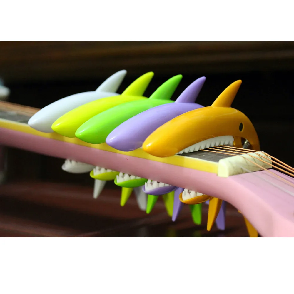 Personality Shark Capo Multiple Color Options Ukulele Guitar Parts /& Accessories