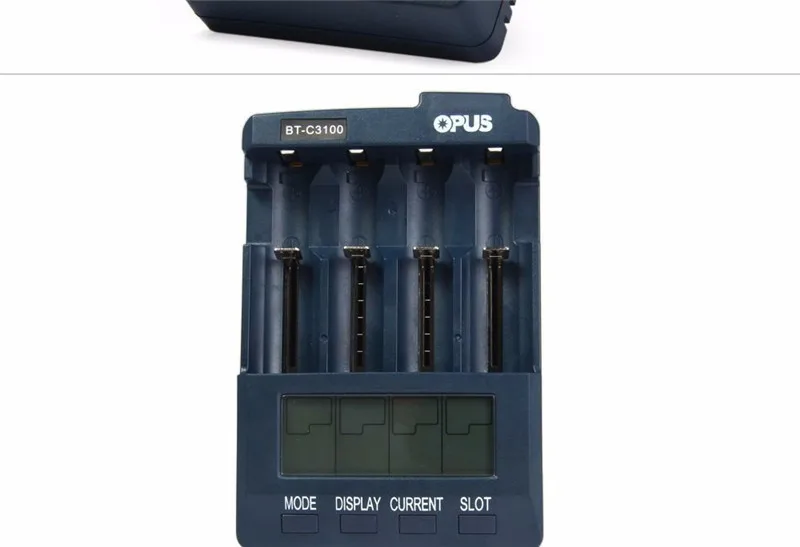 Original Opus BT- C3100 V2.2 Smart Digital Intelligent 4 LCD Slots Universal Battery Charger For Rechargeable Battery EU/US Plug