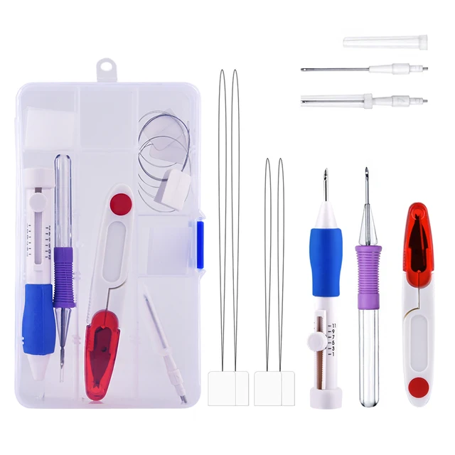 Embroidery Punch Needle Set 50 Color Thread Embroidery Needle Punching Stitching Needlework Craft Tool Sewing Accessories 2