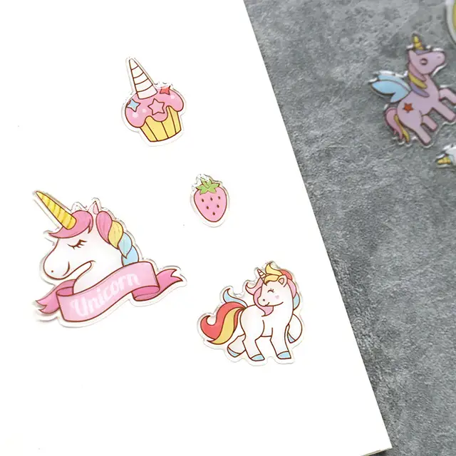 Joylong Pusheen Stickers Scrapbooking Cute Unicorn 3d Crystal Bts