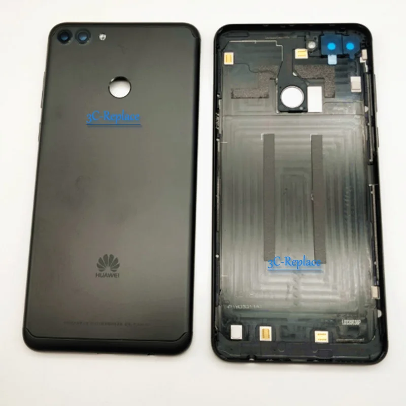 Для huawei Y9 на плоской подошве в стиле пэчворк LX3 L23 LX1 L21 LX2 L22 AL00 LA10 задняя Батарея крышка дверца батарейного Корпус чехол сзади Стекло запчасти