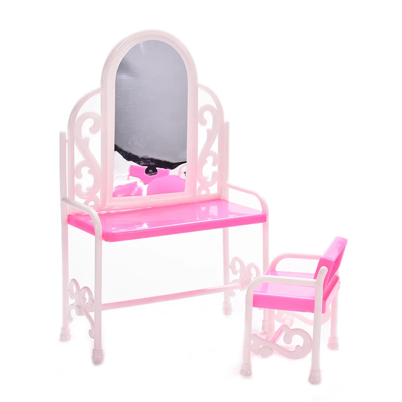 1 Set Fancy Classical Dresser Table Chair Kids Girls Play House Bedroom Toy Girls Accessories For Doll 1 Set Fancy Classical Dresser Table Chair Kids Girls Play House Bedroom Toy Girls Accessories For Doll