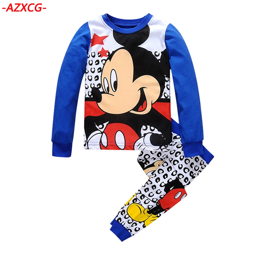 

Pyjamas Kids Boys Mickey Pajamas 2019 New Spring Kids Pajamas Set Children Long Sleeve Sleepwear Boys Cartoon Suit Pyjama Enfant