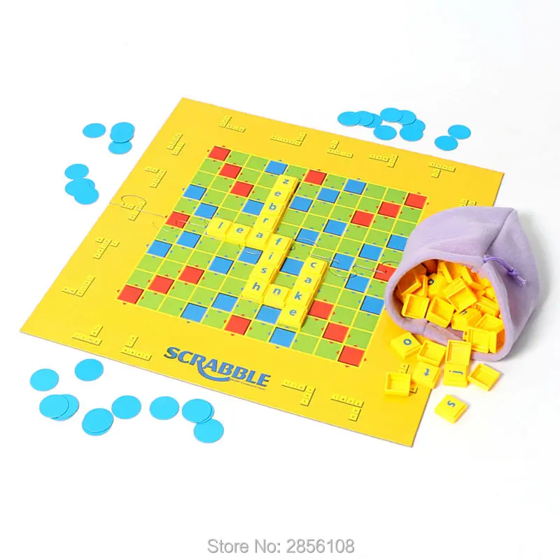 2 уровня игры Junior SCRABBLE забавная игра-головоломка, развивающие игрушки, вечерние инструкции для игры в кроссворд с 3 языками