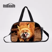 Сумка для путешествий с милым рисунком лисы Dispalang, сумка для багажа, складная сумка для путешествий, сумка для путешествий, сумка, независимое отделение для обуви