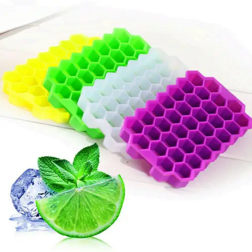 

2019 37 Tray Silicone Flexible Small Ice Cube-Tray Hexagonal Puree Hexagon No Lid New Arrival