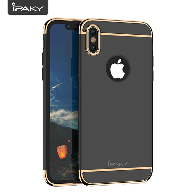 

100% original IPAKY brand 3 IN 1 design classic hard plastic case for iphone X and for iphoneX luxury PC cover in stock