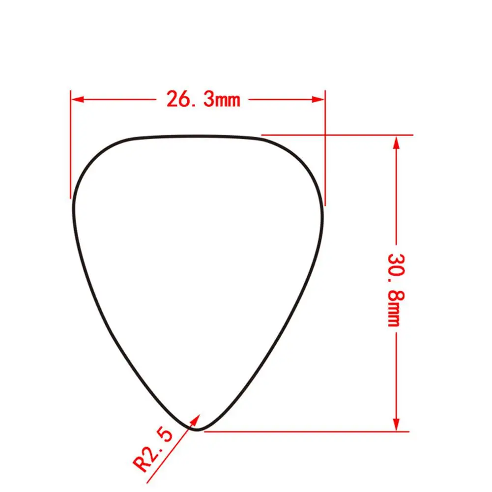 Размер медиатора для гитары чертеж