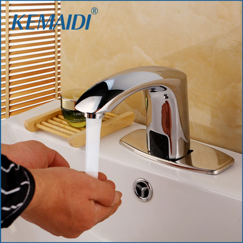 Kemaidi Design Hot And Cold Automatic Hands Touch Free Sensor Faucet Bathroom Sink Tap Bathroom Faucet Brass Material Basin Faucets Aliexpress