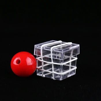 

Free shipping Ball through the transparent box magic ball magic tricks