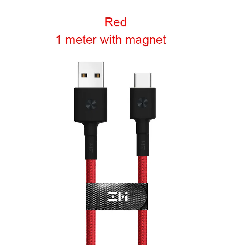 Usb-кабель Xiaomi ZMI Lightning для iPhone X, 8, 7, 6 Plus, кабель type-C, кабель для зарядки и передачи данных для OnePlus, магнитный кабель для зарядки, 1 м, 2 м, 0,3 м - Цвет: 1M for Type-c Red