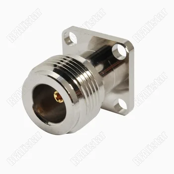 

30 Pieces N Type Jack Female 4 Hole Panel Mount Jack With Solder Post RF Coaxial Connector 17.5mm x 17.5mm Panel Diameter Size