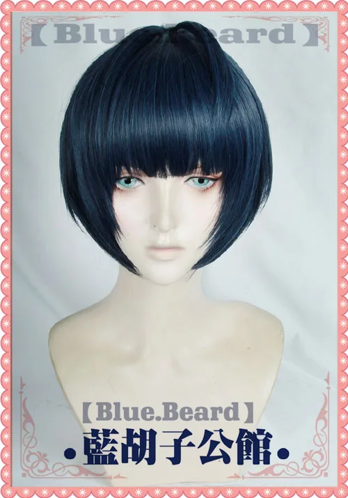 Волосы для косплея Persona 5 Takemi Tae Короткие Смешанные цвета волосы Хэллоуина P5 синие