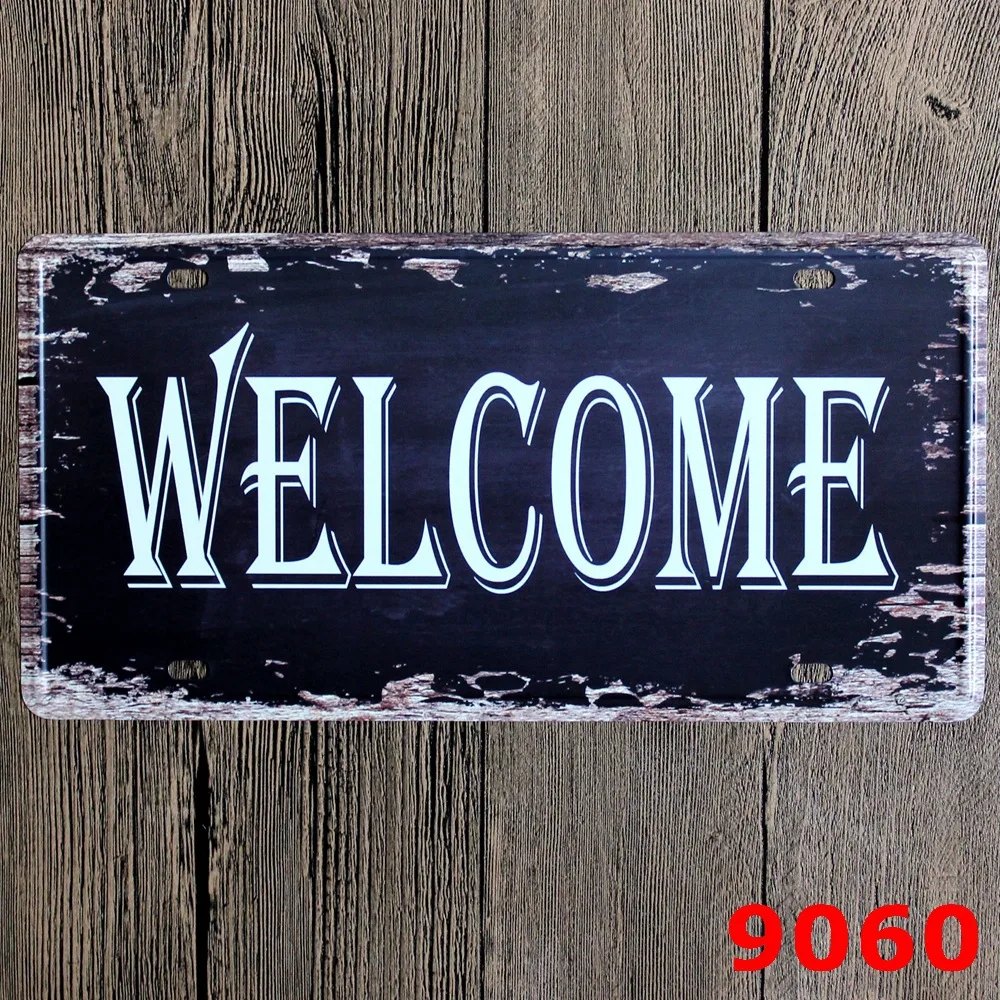 Welcome Metal Sign Home Decor