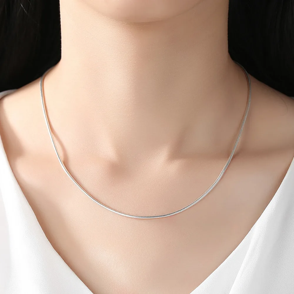 Женское винтажное ожерелье сделай сам из серебра 100% пробы|women jewelry|snake chain necklacechain