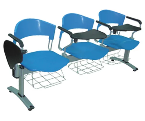 

school 4 seat chair sturdy institutional bench chair lecture hall writing pad link chair with book rack