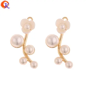 

Cordial Design 50Pcs 21*32MM Jewelry Accessories/Charms/Hand Made/Imitation Pearl/Flower Shape/DIY Making/Earrings Findings