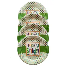 Бумага вечерние торт лоток 10 PCS С Днем Рождения 7 дюймов поддон для бумаги День рождения, вечеринка, фестиваль вечерние торт лоток 0411#30