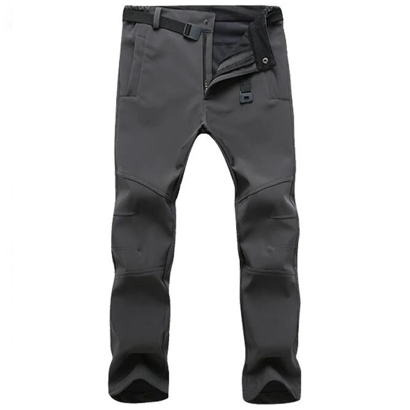 Winter Men Waterproof Windproof Fleece Trousers | Warm Winter Tactical ...