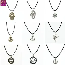 Hot new Chokers Necklaces retro Anchor dolphin five-pointed star Snowflake Hand pendant necklace Women 2016 Jewelry Bijoux