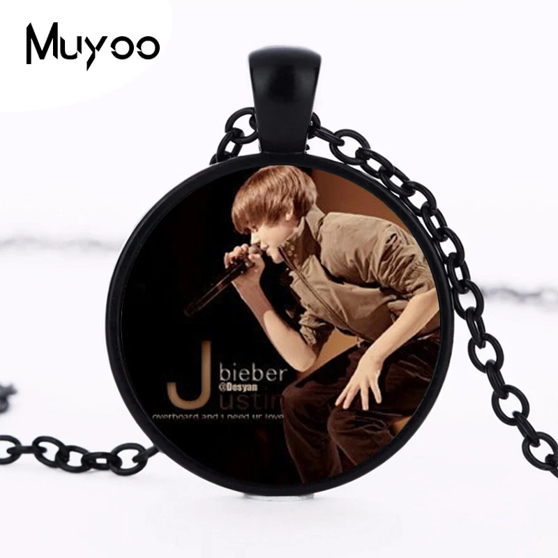 

2017 new hot Star Bright Justin Bieber Necklaces Pendants Fans Favorite Brand Star Colares Femininos Collares 2015 HZ1