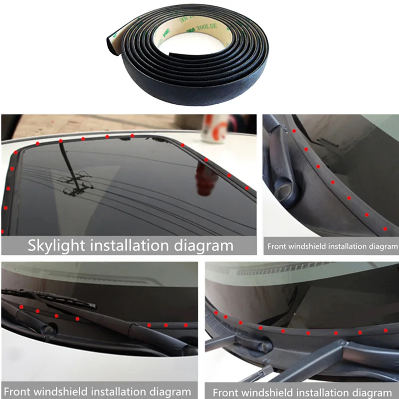 

3M Car sunroof seal sticker for Ford Focus 2 3 4 Mondeo Fusion Kuga Ecosport Fiesta Falcon EDGE EVOS AUTO Accessories