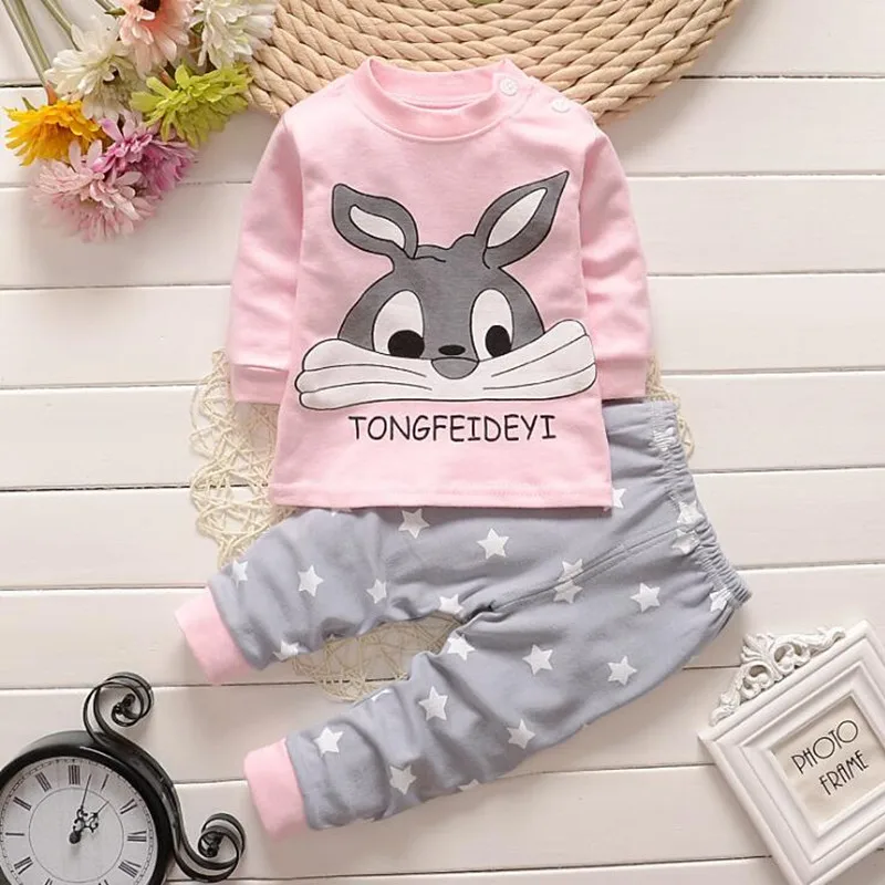 

Cotton Baby Girls Clothes Winter Newborn Baby Clothes Set 2PCS CartoonBbaby Boy Clothes Unisex Kids Clothing Sets bebes