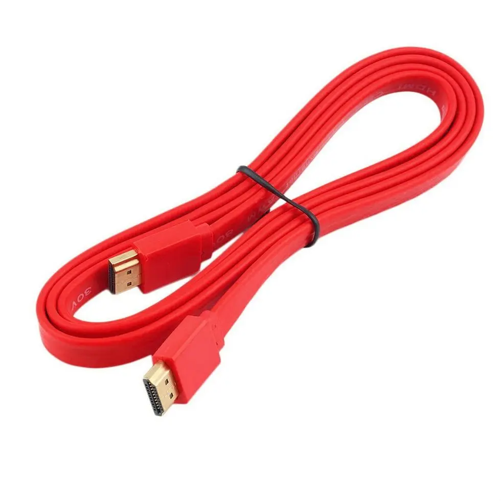

10PCS 1.5m Premium Flat Noodle HDMI Cable HighSpeed For HDMI 3D DVD HDTV