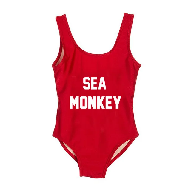 2018 SEA MONKEY Cute Baby Girl Swimwear One Piece Swimsuit For Kids