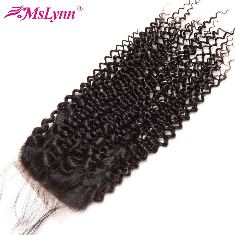 altMslynn Afro Kinky Curly Weave Human Hair Bundles With Closure Indian Hair Bundle 3 Bundles With Closure Non Remy Hair Extension