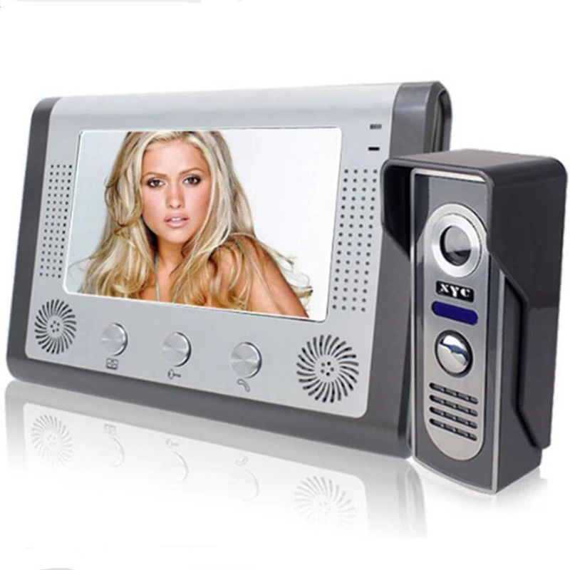 Buy Monitor Get Doorbell free 7 Inch Color LCD Video Door Phone Intercom System Door Release