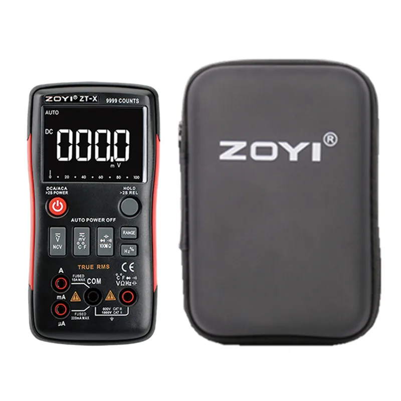 Cena ZOYI ZT X true rms cyfrowy przycisk multimetru 9999 zlicza napięcie prądu Ohm Auto multimetr z angielską rosyjską instrukcją