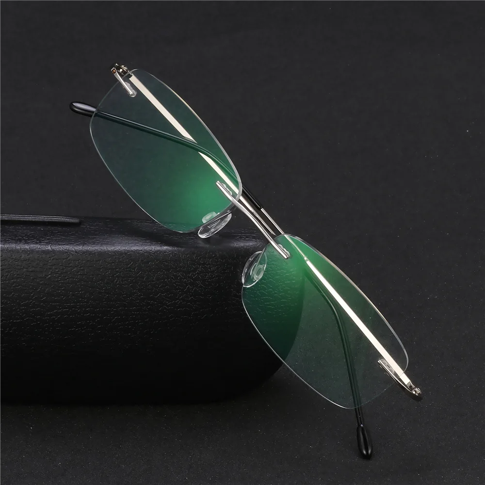 

Titanium Alloy Reading Glasses +1 +1.5 +2 +2.5 +3 +3.5 Frameless sin montura gafas de lectura Spectacles Presbyopia Ultra light