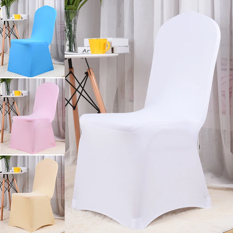 

New 2019 Pure color solid color big chair cover elastic seat chair covers stretch high king back Slipcovers for banquet hotel