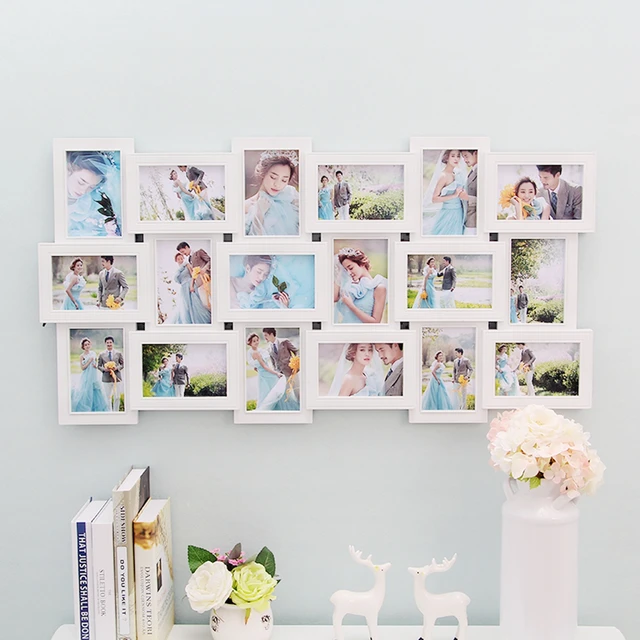 18 photos frame wall decoration multi pictures frame collage