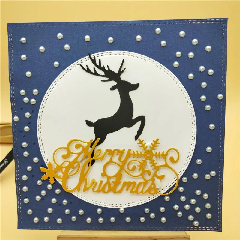 

LIOJU reindeer cutting die Christmas Metal Cutting Dies New 2019 Die Cut Craft Embossing Card Making