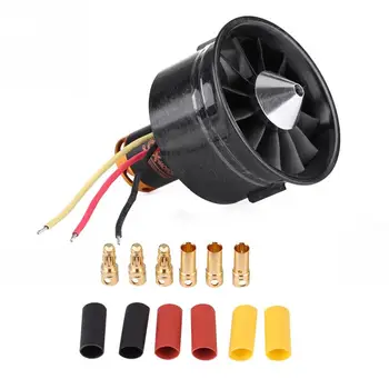

RC Airplane Motor 1PC 2200KV/2400KV/3800KV 64mm Ducted Fan 12 Blades 3-6S Motor Accessory for RC Airplane Aircraft
