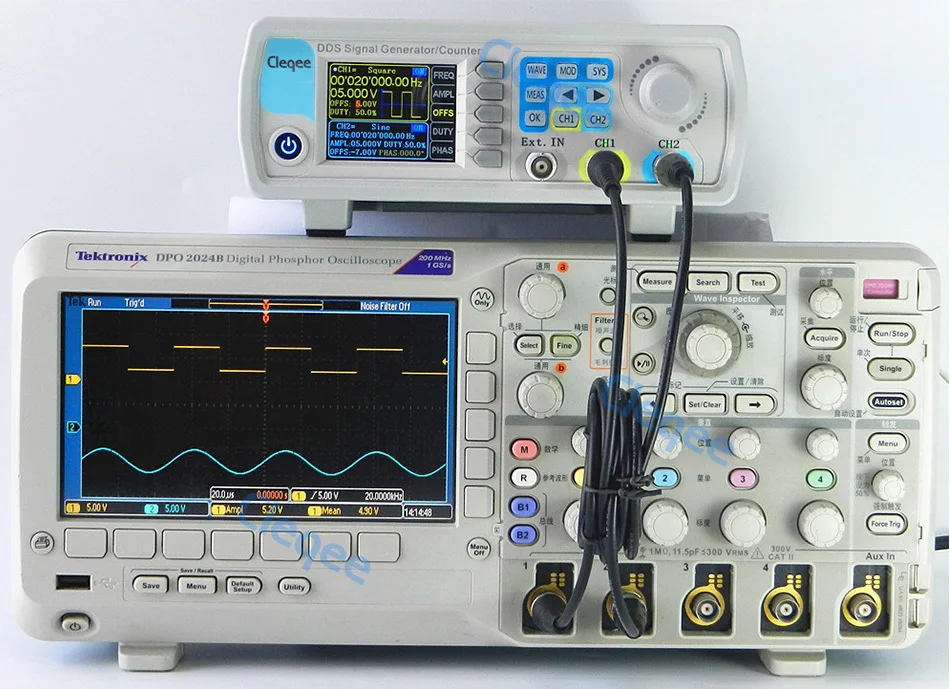 Cleqee JDS6600-15M JDS6600 серия 15 МГц цифровой контроль двухканальный DDS функция генератор сигналов частотомер произвольный