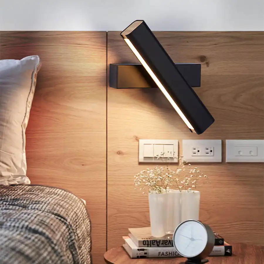thrisdar nordic holz led wand lampe 270 grad drehbare kreative schlafzimmer  nacht wand licht gang treppe lesen wand lampen