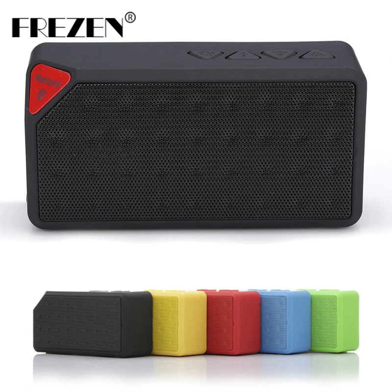 

FREZEN Wireless Mini X3 Bluetooth Speakers TF USB FM Jambox Style Portable Music Sound Box Subwoofer Loudspeakers for Smartphone