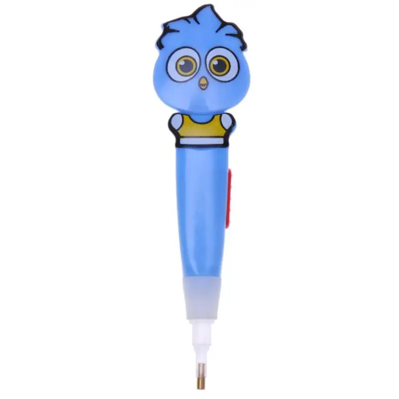 5D DIY мультфильм Алмазная картина дрель светодиодный Ручка со светом крестиком набор ручка стежка вышивка живопись инструменты клей пластиковый лоток набор - Цвет: Blue 1 Head