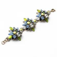 Sl00245 Винтаж золото Цвет крупные неоновые Для женщин Браслеты с Стразы