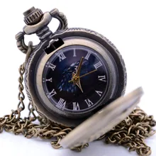 Маленький размер античный Зима идет зима: дом Starks семья Мужские кварцевые карманные часы ожерелье цепь relogio de bolso