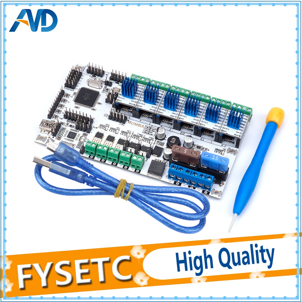 

3D Printer Motherboard Upgrade Rumba+ Control Board Rumba Plus MPU RUMBA Optimized Version With 6pcs TMC2130v1.0 Stepper Driver