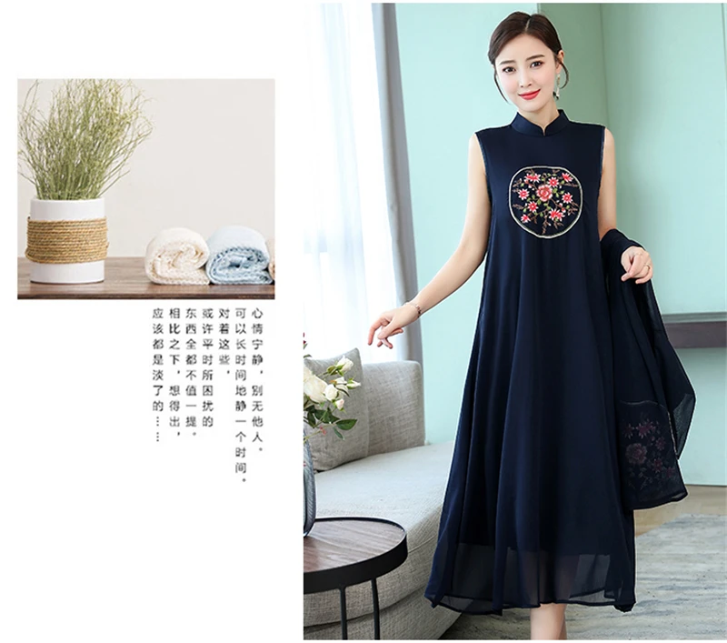 Vestidos платье oln подростковое Улучшенный чёнсам милое короткое повседневное китайское платье женское платье для женщин S-4XL
