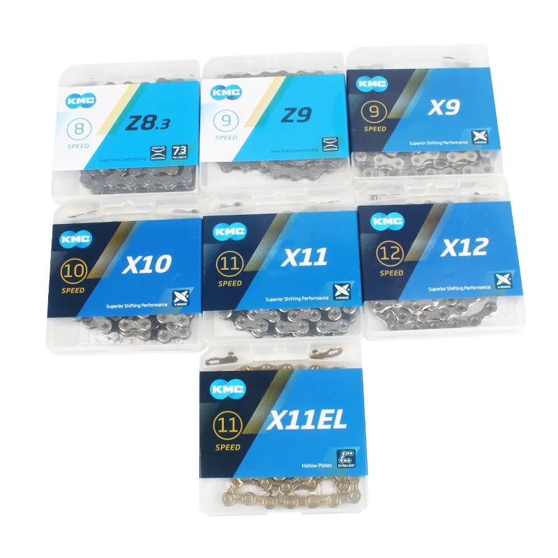 

KMC Original Bike Chain Mtb Bike Bicycle Chain Connector X12 X11 X10 X9 Z9 X8 Z8.3 Chains 116 118L Links Cycle Derailleur Chain