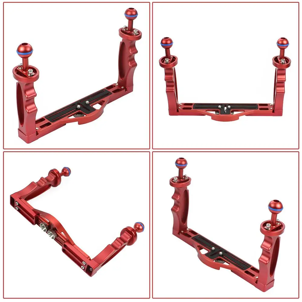 Diving Handle Tray Bracket Mounting with Adjustable Shutter Extension Rod DSLR SLR Camera Waterproo