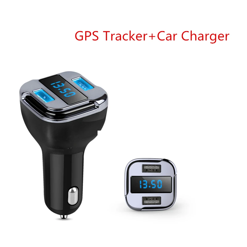 الوقت الحقيقي تعقب gps المقتفي app المحمول المزدوج USB0 4.2a شاحن سريع الجهد مراقب gps تعقب السيارة جهاز الفولتميتر