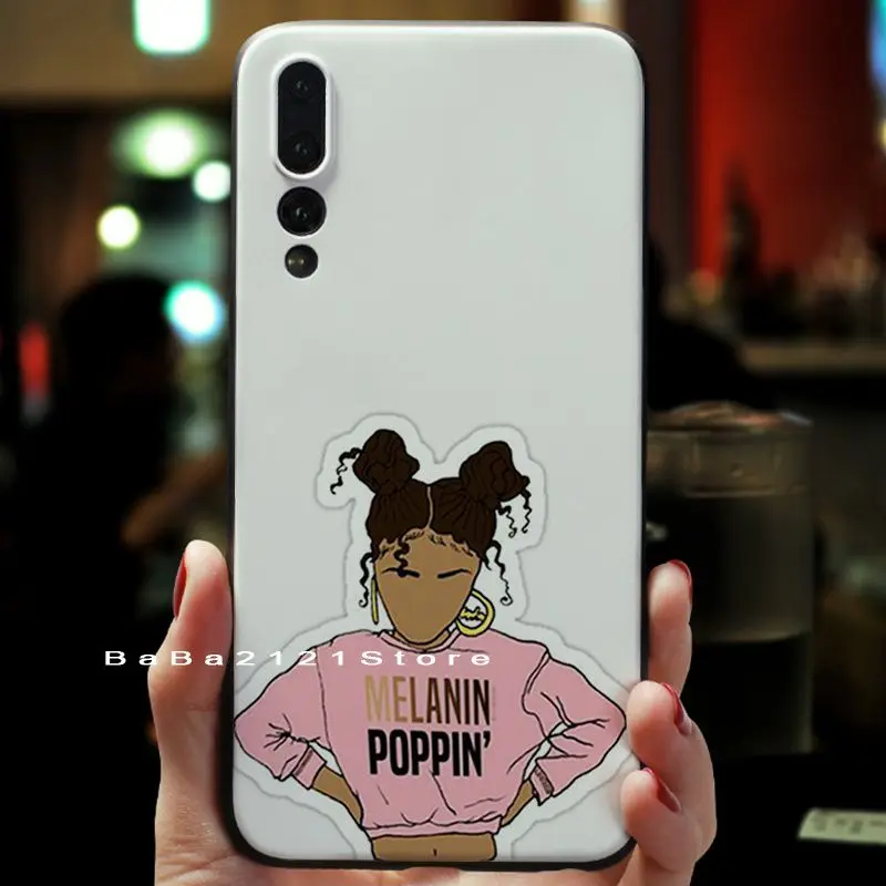 Melanin sticker Poppin Aba Queen Black Girl