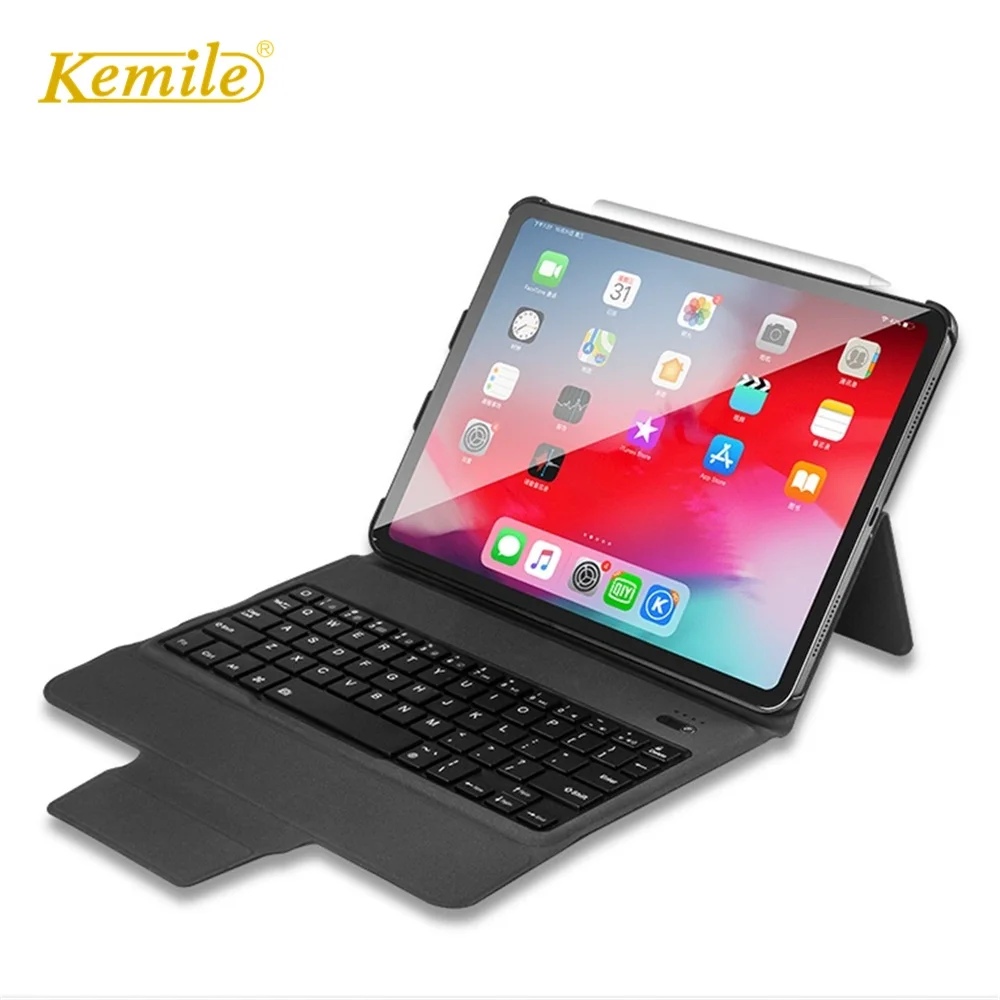 Чехол Kemile для iPad Pro 11 беспроводная Bluetooth клавиатура ультратонкая подставка чехол